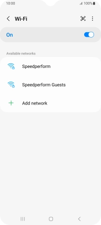 Press the required Wi-Fi network.