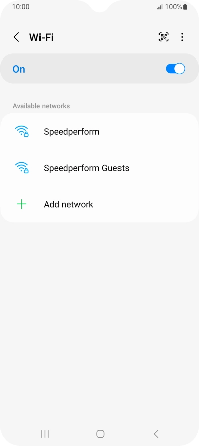 Press the required Wi-Fi network.