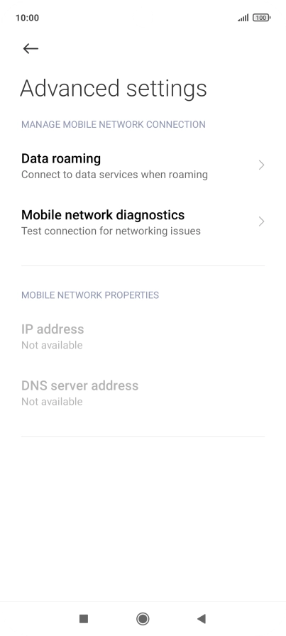 Press Data roaming.