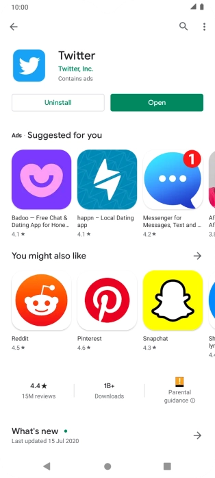 Press the Home key to return to the home screen.