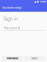 Select Password and key in the password for your email account.