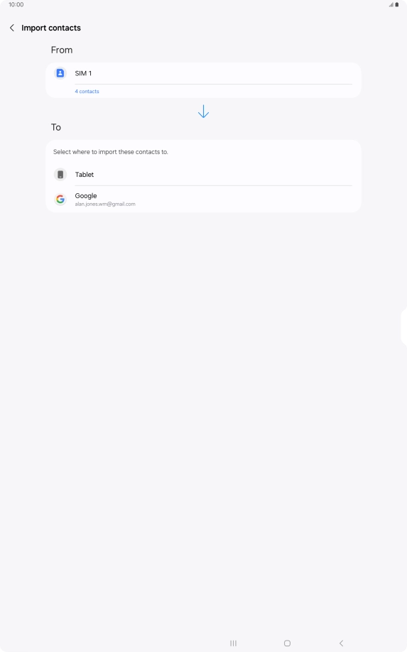 Press the required Google account.