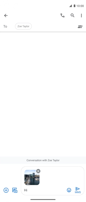 Press the send icon.