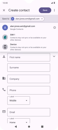 Press the required Google account.