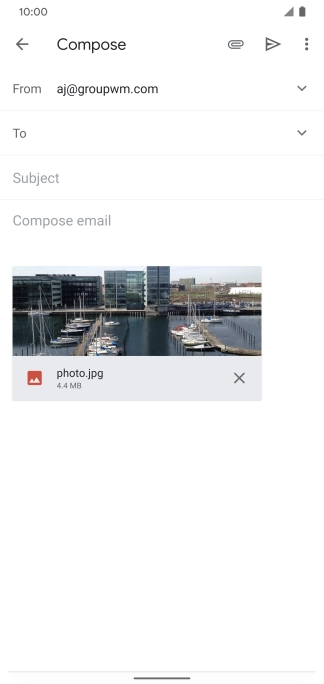 Press To and key in the first letters of the recipient's name.