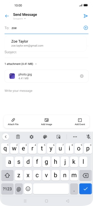 Press the required contact.