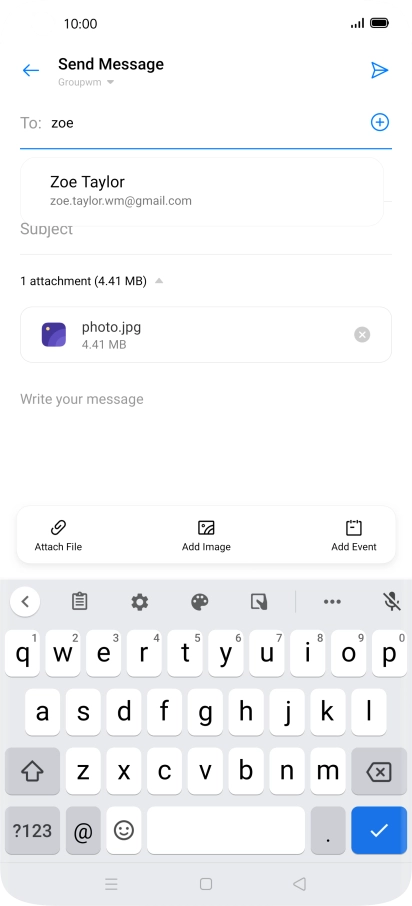 Press the required contact.
