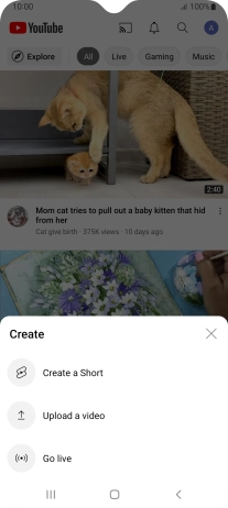 Press Upload a video.