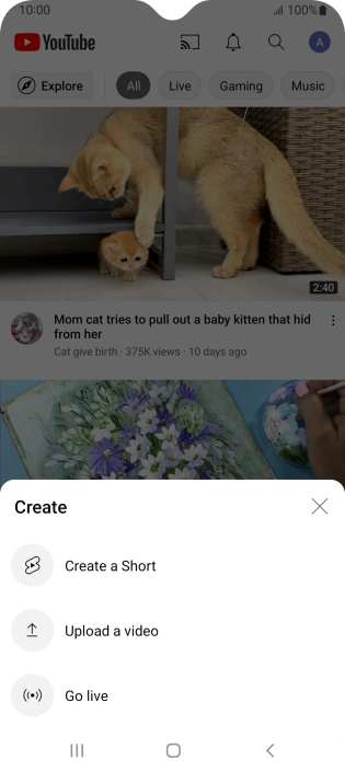 Press Upload a video.