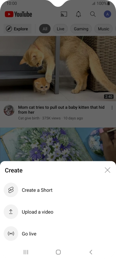 Press Upload a video.