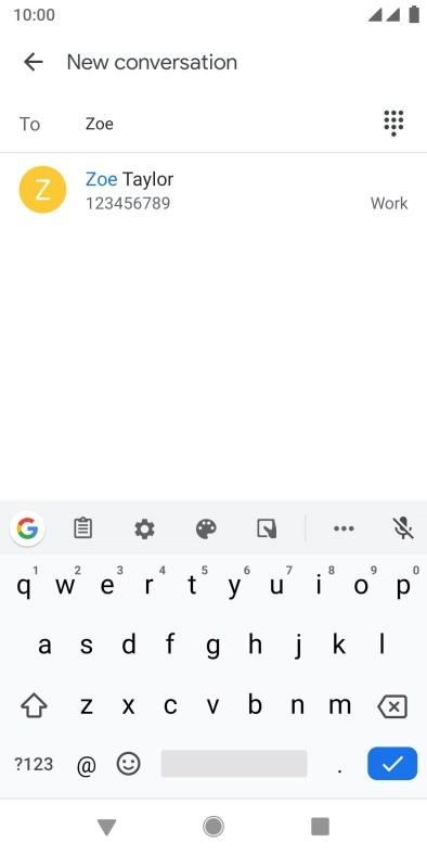 Press the required contact.