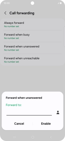 Key in +447836121121 and press Enable.