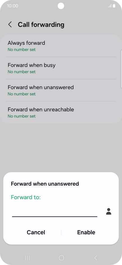 Key in +447836121121 and press Enable.