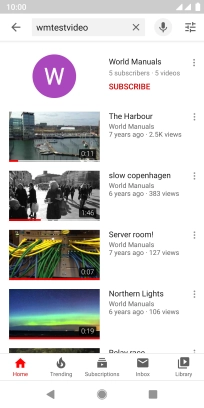 Press the required video clip.