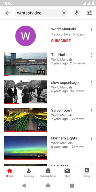 Press the required video clip.