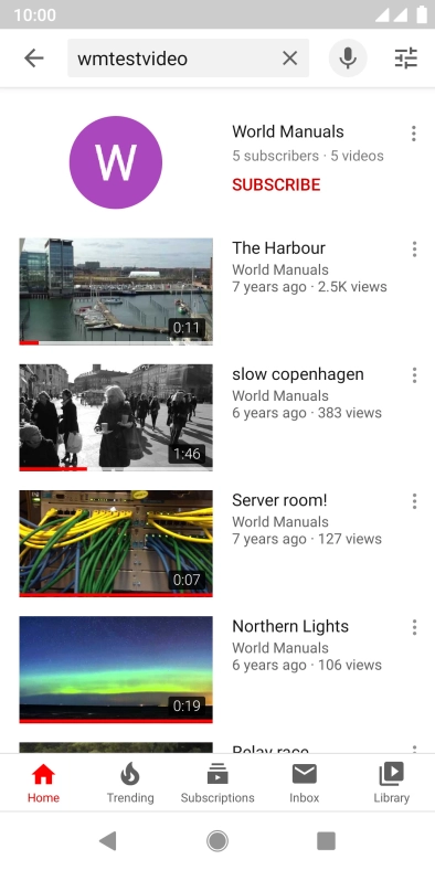 Press the required video clip.