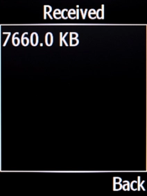 The incoming data usage is displayed.
