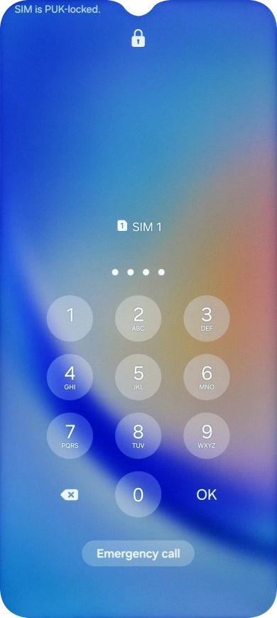 Key in a new four-digit PIN and press OK.