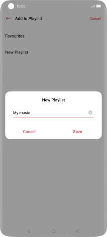 Key in a name for the playlist and press Save.