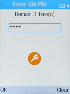 Key in your current PIN and press the Left selection key.