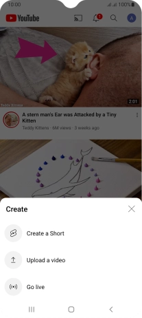 Press Upload a video.