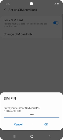 Key in your current PIN and press OK.