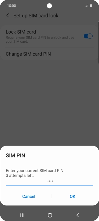 Key in your current PIN and press OK.