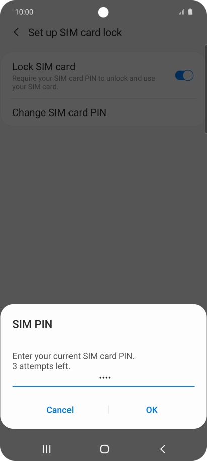 Key in your current PIN and press OK.
