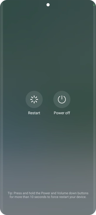 Press Power off.