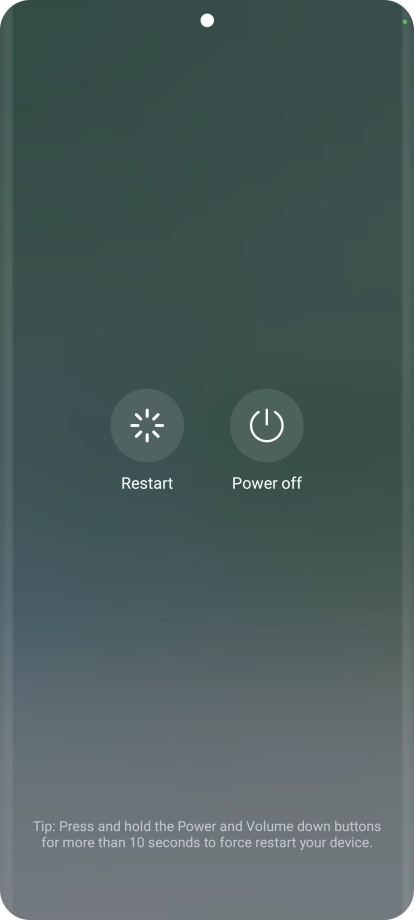 Press Power off.