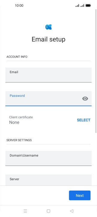 To turn on the function, press SELECT and follow the instructions on the screen to install the required certificate.