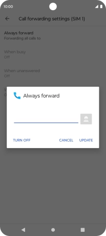 Press TURN OFF.