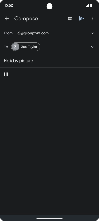 Write the required text and press the send icon.