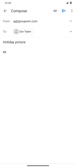 Write the required text and press the send icon.