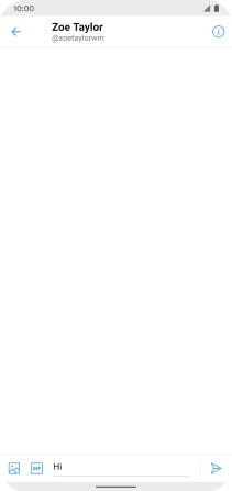 Write the required message and press the send icon.