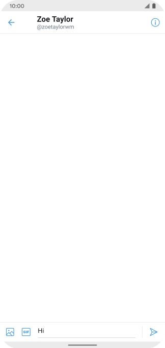 Write the required message and press the send icon.