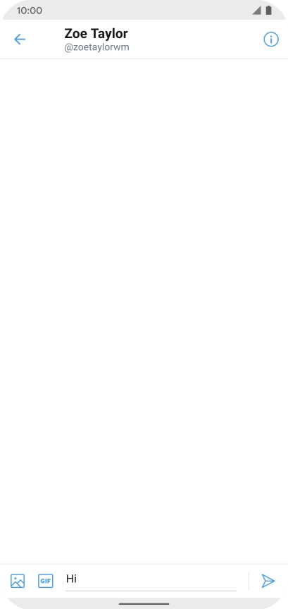 Write the required message and press the send icon.