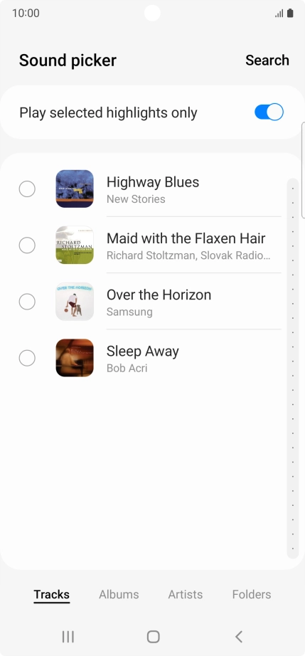 Press the required ring tones to hear them.