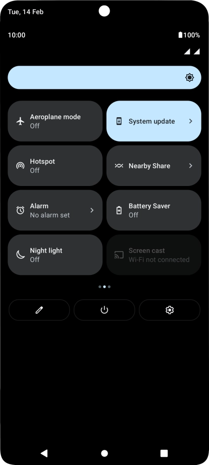 Press Aeroplane mode to turn the function on or off.