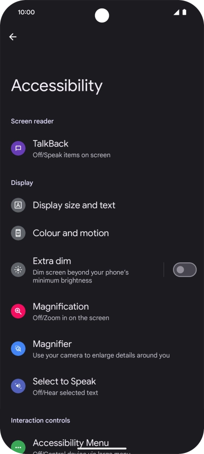 Press the required category below 