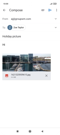 Press the send icon.