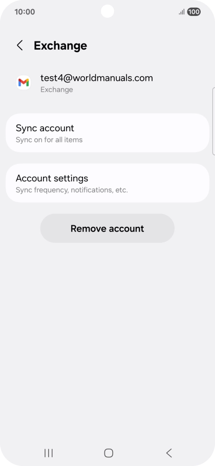 Press Remove account.