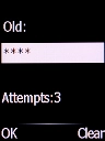 Key in your current PIN and press the Left selection key.