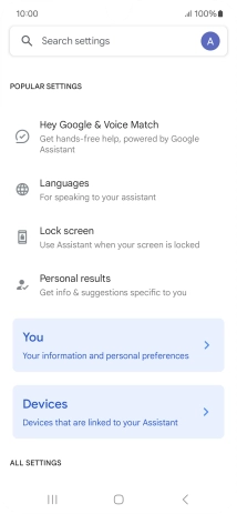 Press Hey Google & Voice Match.