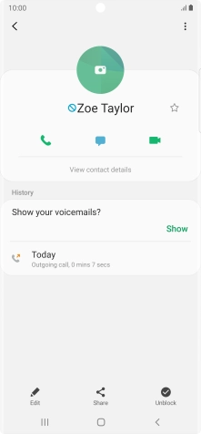 Press the Home key to return to the home screen.