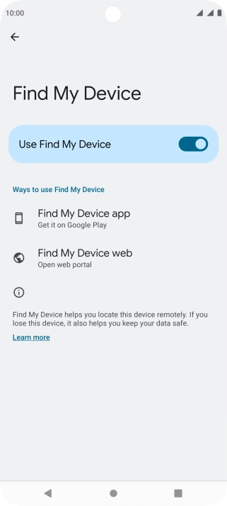 Press the Home key to return to the home screen.
