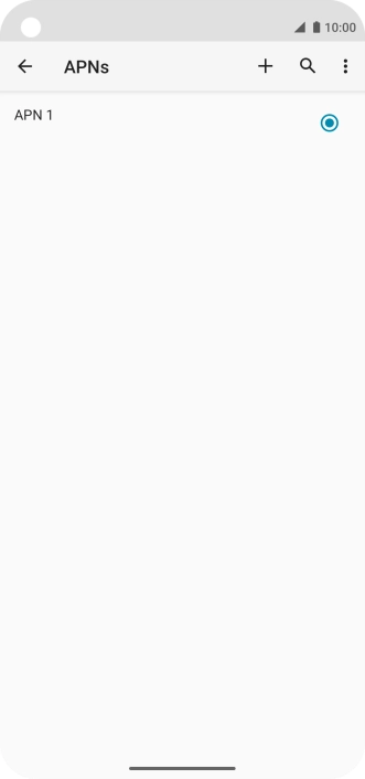 Press the new data connection icon.