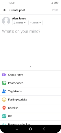 Press the text input field and key in the required text.