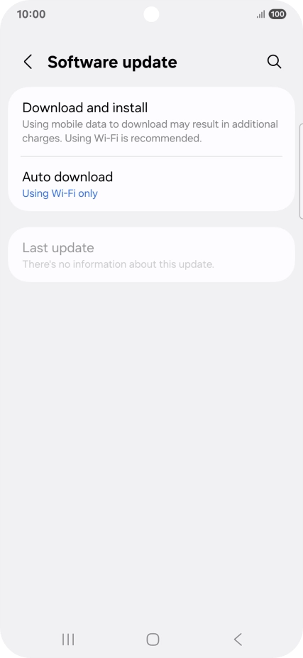 Press Download and install. If a new software version is available, it's displayed. Follow the instructions on the screen to update the phone software.