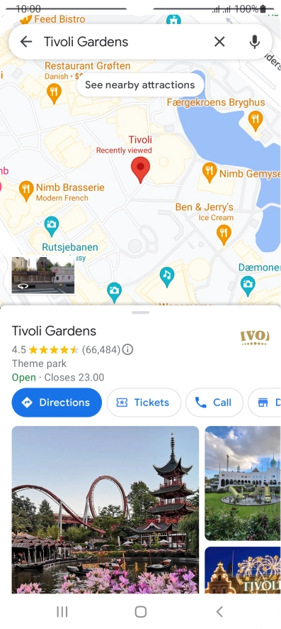 Press the destination at the bottom of the screen.